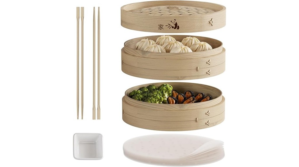 10 inch bamboo steamer basket