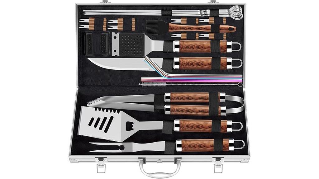25pcs stainless steel grill set