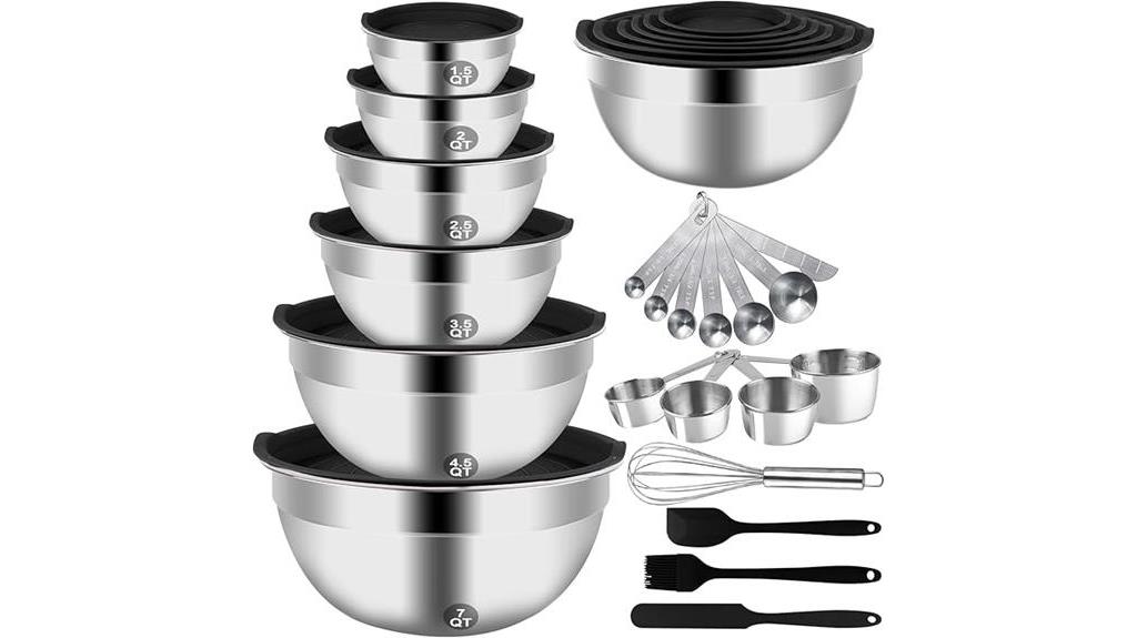 27pcs stainless steel mixing bowls