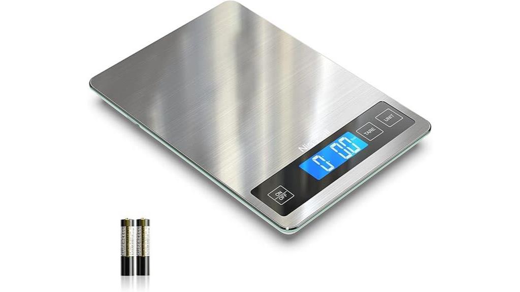 ash silver kitchen scale