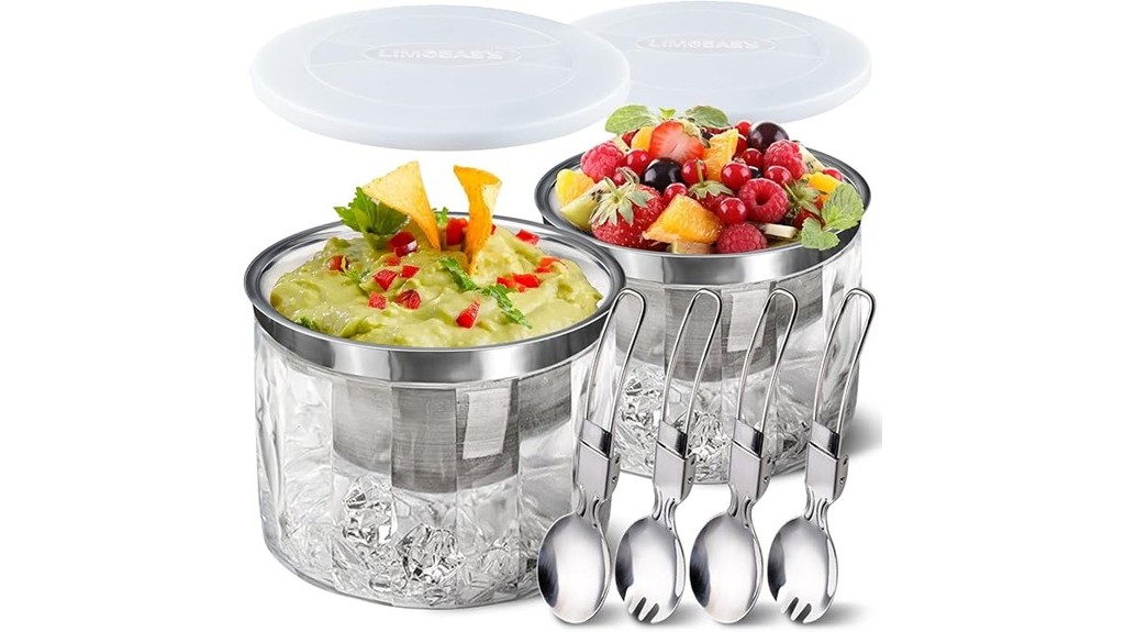 chilled dip bowl set