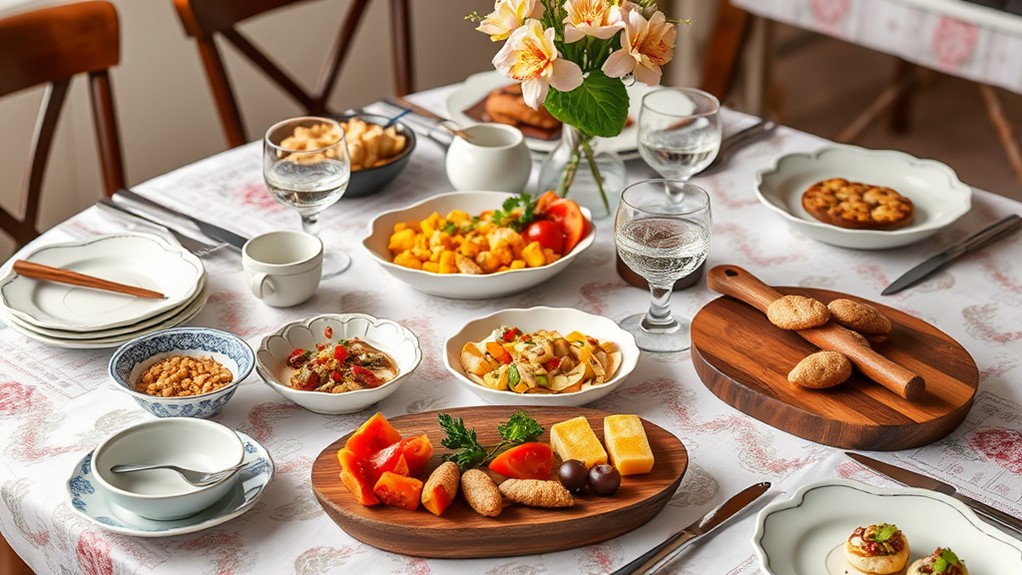 choosing tapas serving sets