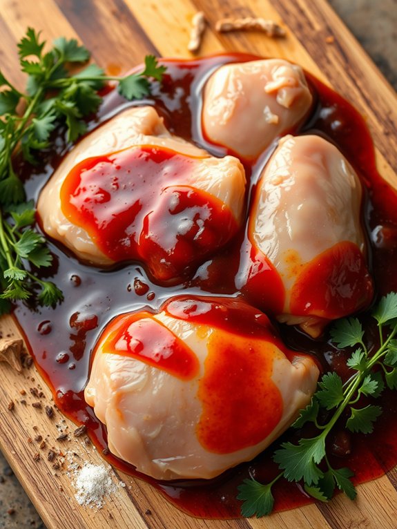 cooking the chicken thoroughly