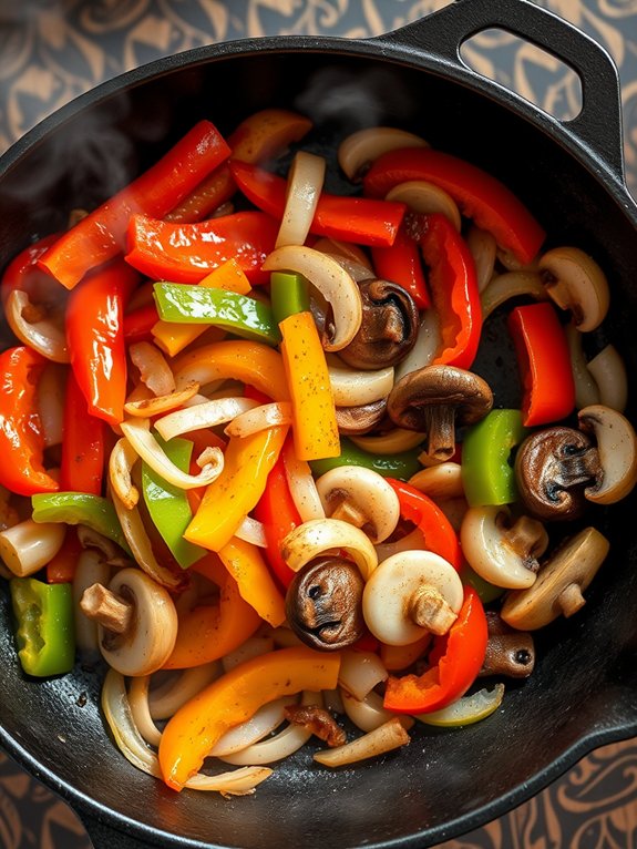 cooking vegetables in oil