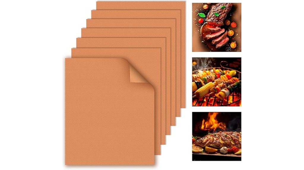 copper grill mats set