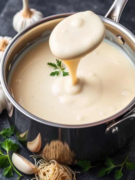 creamy garlic parmesan sauce