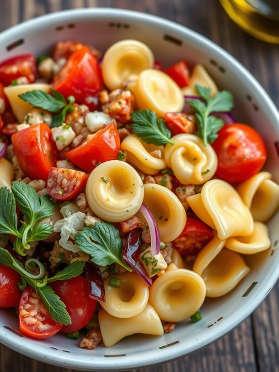 creating a fresh salad