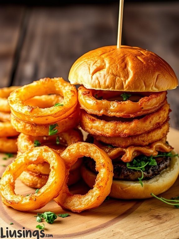 crispy golden onion rings