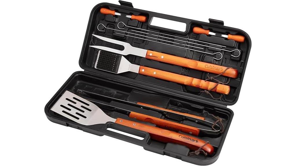 cuisinart wooden grill tool set
