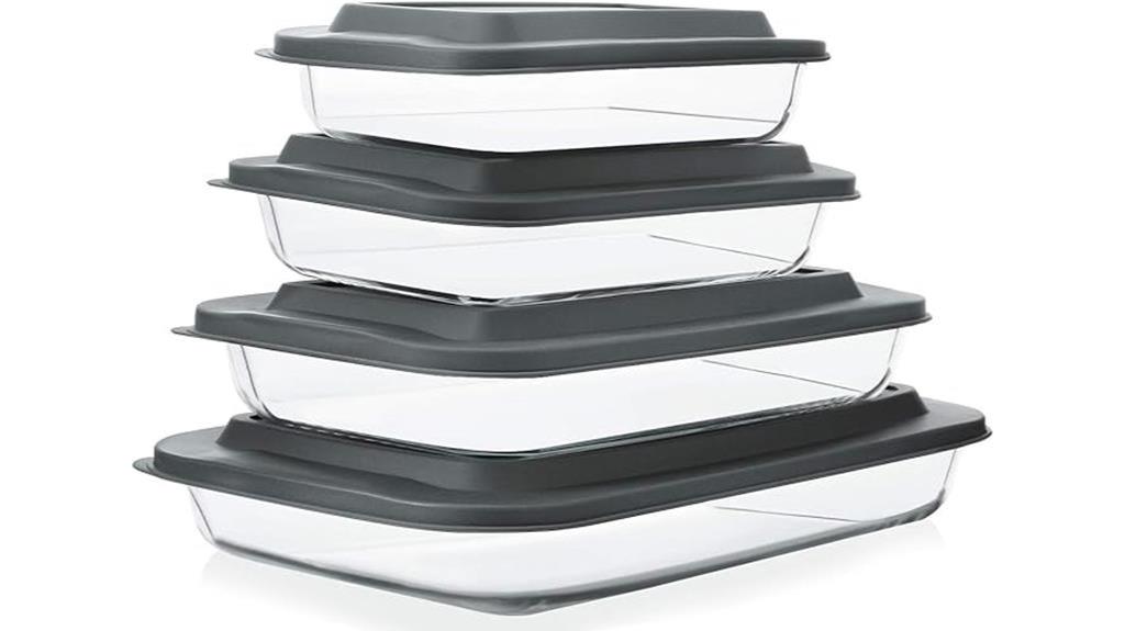 deep glass baking set