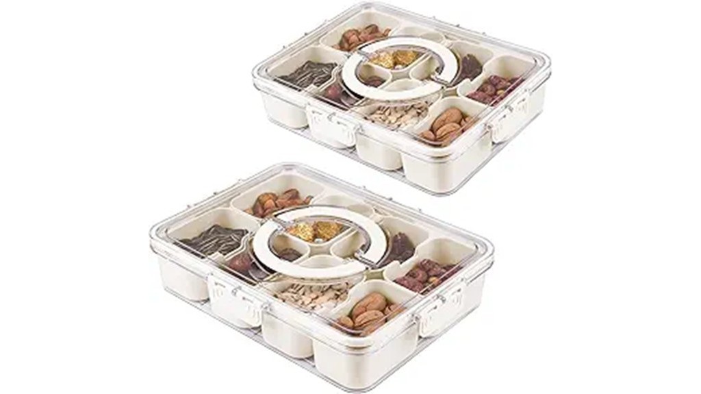 divided serving tray set