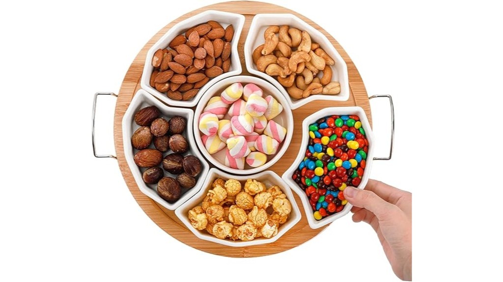 divided serving tray set