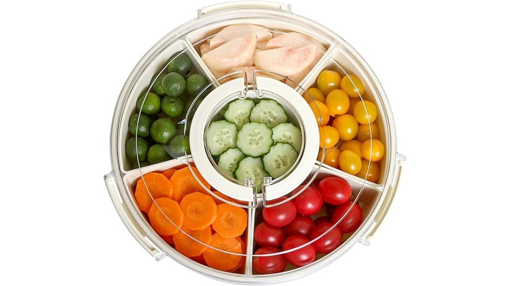 divided snack serving tray