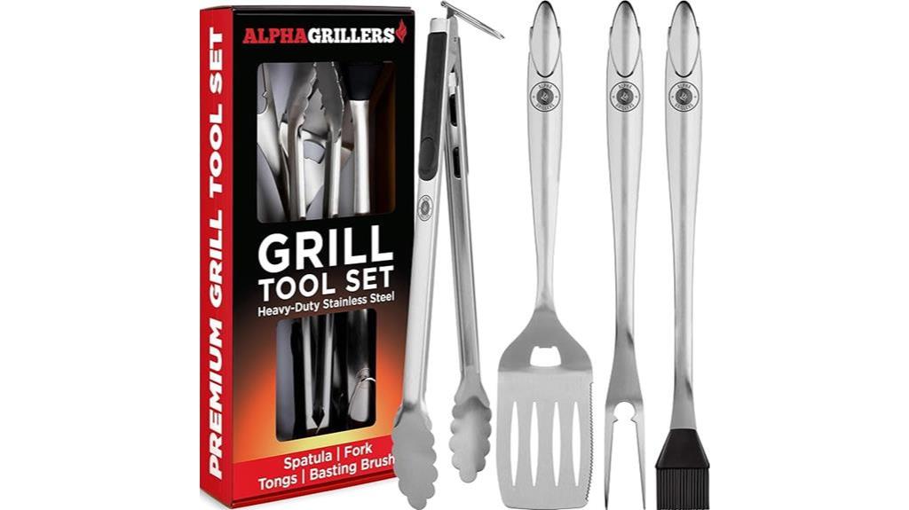 durable stainless steel grill set