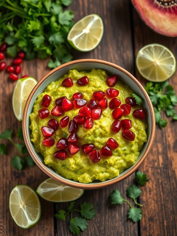 enhancing with pomegranate seeds