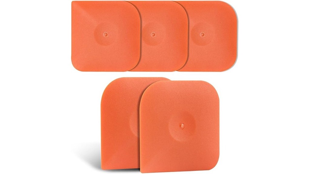 five piece plastic scraper set