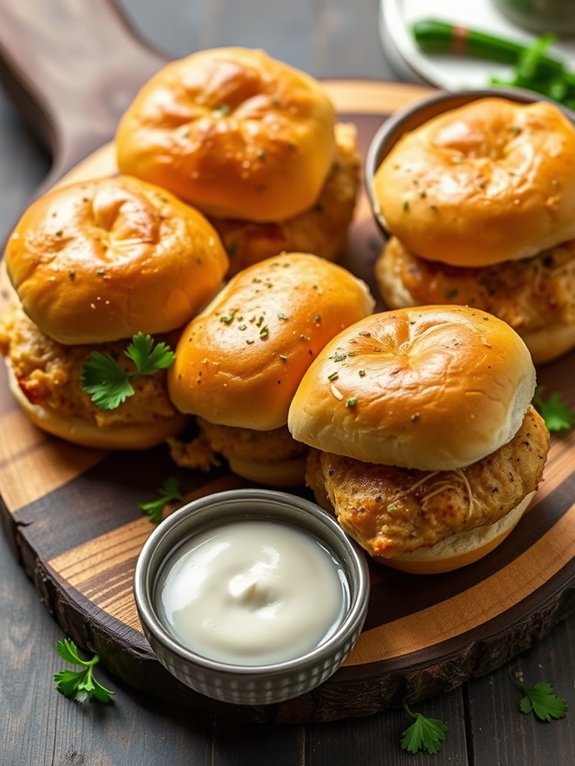 garlic parmesan chicken sliders