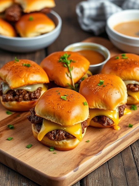 grilling delicious mini burgers