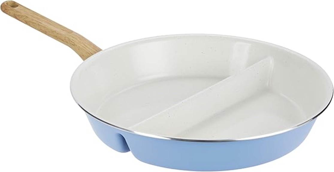 healthy ceramic divided skillet