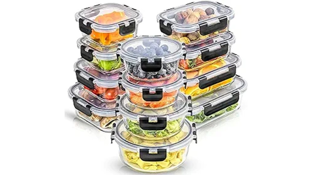 joyjolt 24pc glass containers