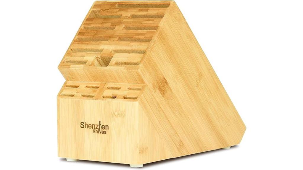 large bamboo knife block
