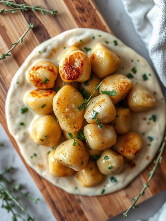 making delicious potato dumplings