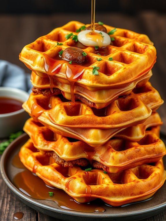 making delicious waffle batter