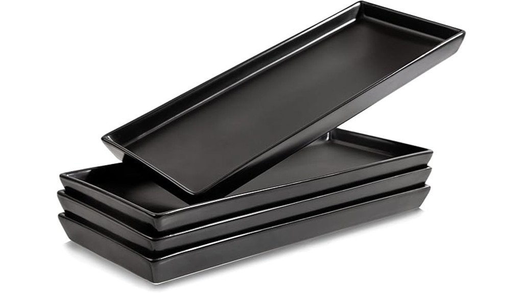matte black ceramic platters