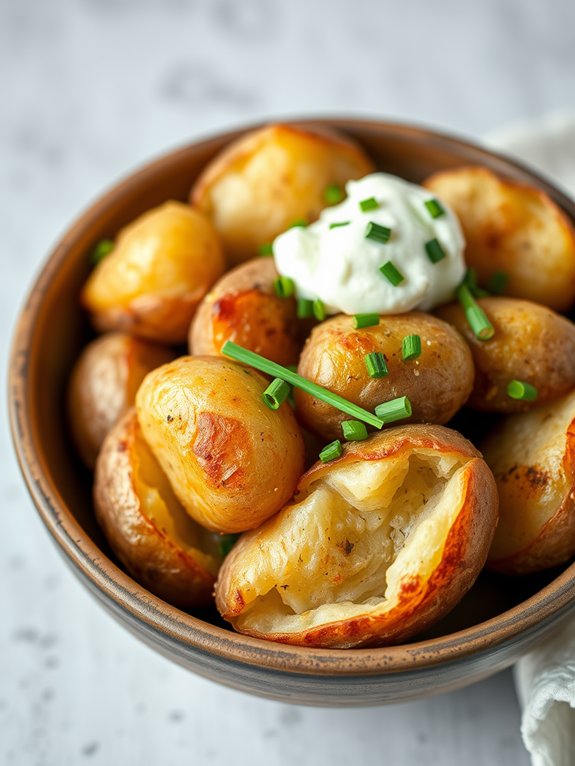 miniature roasted potato snacks