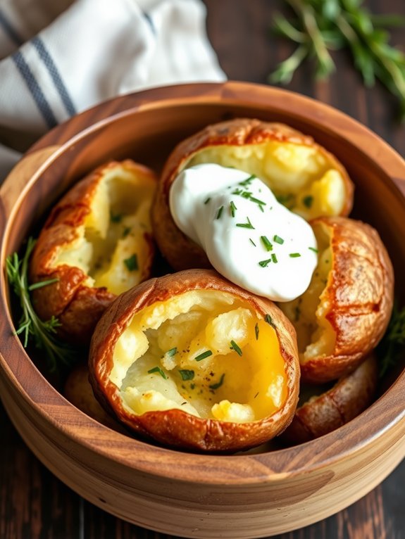 miniature roasted potato snacks