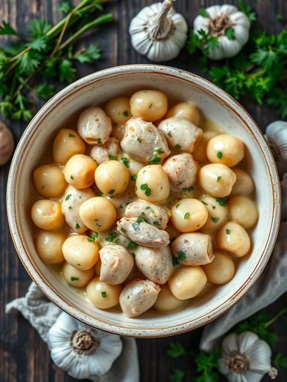 mixing the components together