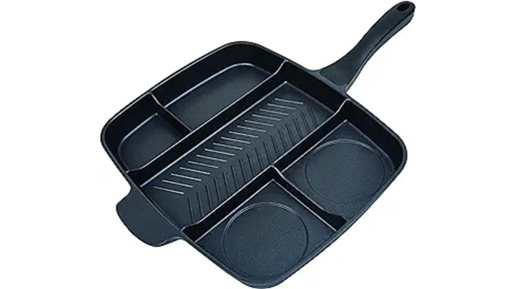 non stick divided meal skillet