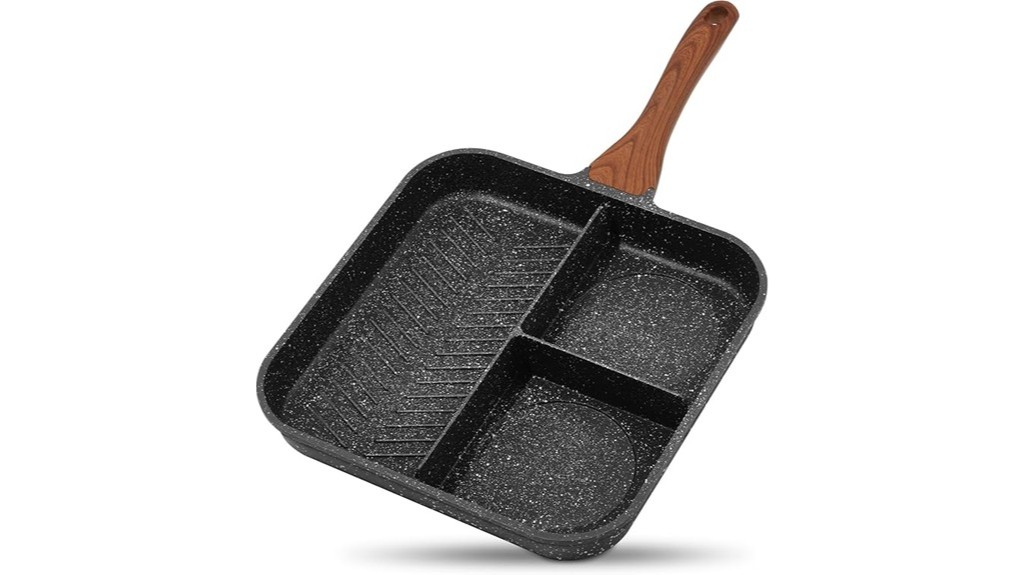 nonstick divided grill pan