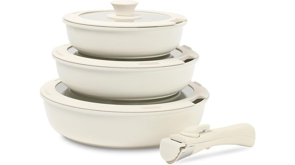 nonstick skillet set 7 pieces