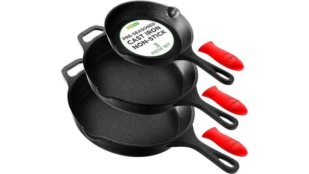 nutrichef cast iron skillets