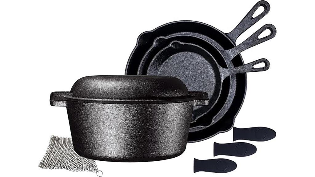 pre seasoned cast iron set