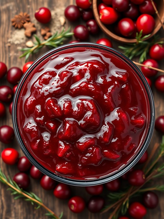 preparing cranberry sauce recipe