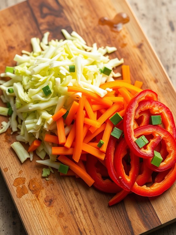 preparing fresh ingredients together