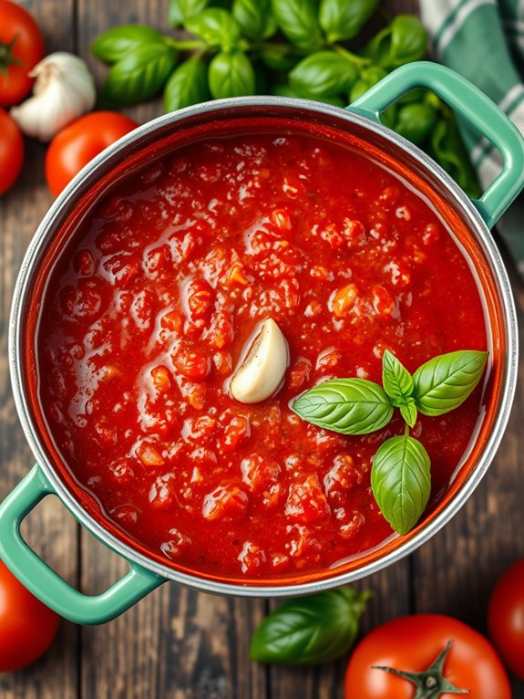 preparing marinara sauce recipe