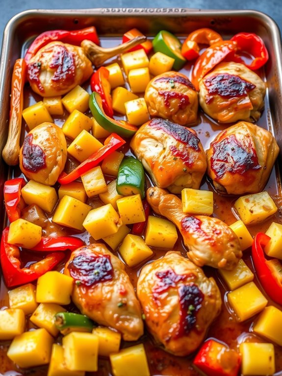 preparing the baking tray