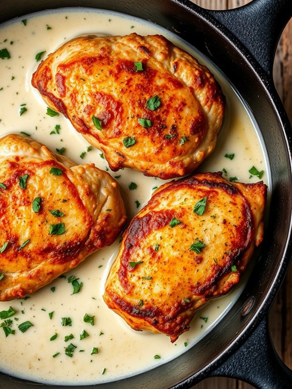 preparing the chicken dish