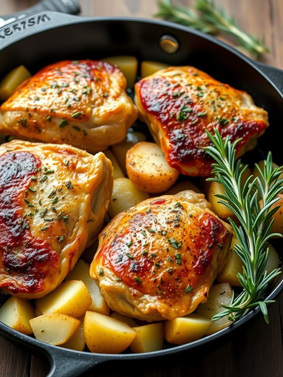 preparing the chicken dish