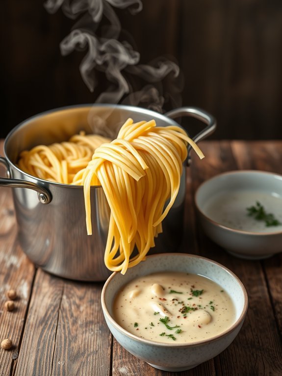 preparing the noodles perfectly