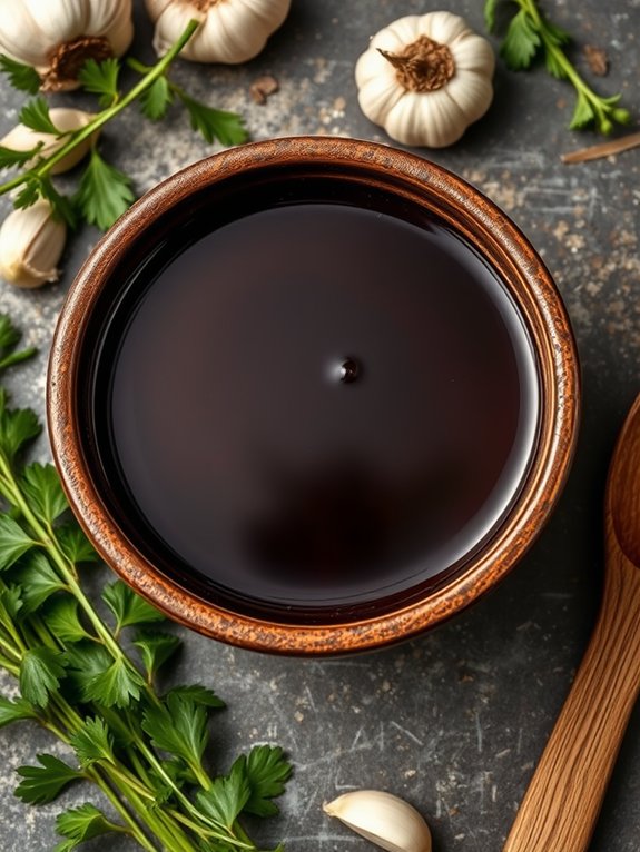 preparing the savory sauce