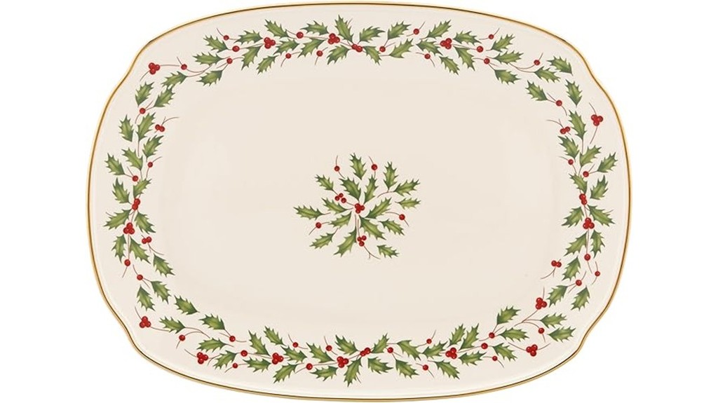 red and green platter