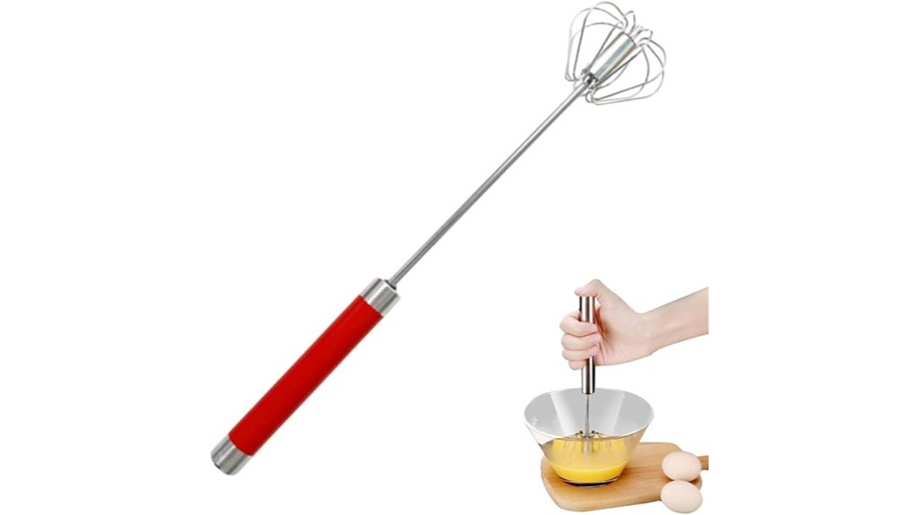 red handheld whisk mixer