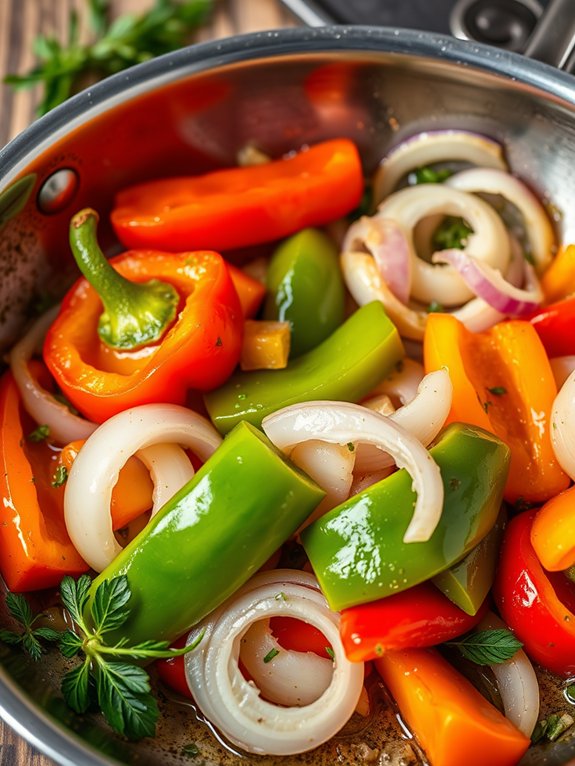 saut ing fajita vegetables expertly