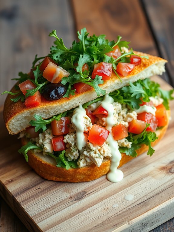 savory chicken salad sandwiches