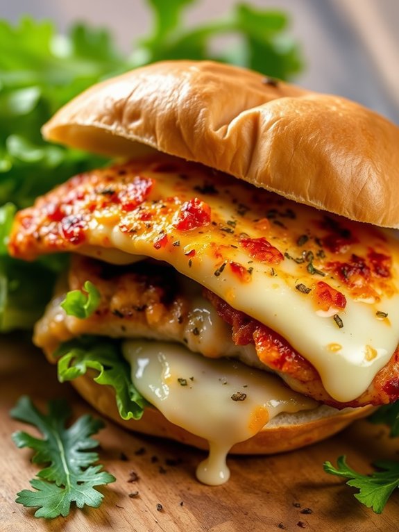 savory garlic parmesan sandwiches