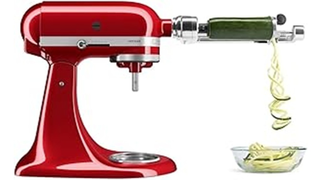 spiralizer attachment for kitchenaid